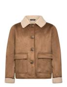 Faux-Shearling-Suede Jacket Brown Lauren Ralph Lauren