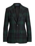 Single-Breasted Plaid Wool Blazer Green Polo Ralph Lauren