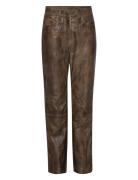 5-Pocket Leather Pants Brown REMAIN Birger Christensen