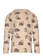 T-Shirt Ls Aop Beige Minymo