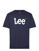 Wobbly Logo Tee Navy Lee Jeans
