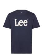 Wobbly Logo Tee Navy Lee Jeans