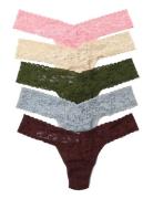 Hanky Panky Signature Lace, Low Rise Thong, 5 Pack Boxed Pink Hanky Pa...