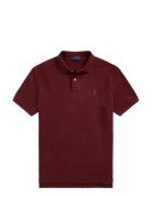 The Iconic Mesh Polo Shirt Burgundy Polo Ralph Lauren