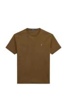 Custom Slim Fit Soft Cotton T-Shirt Brown Polo Ralph Lauren