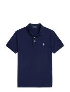 Custom Slim Fit Stretch Mesh Polo Shirt Navy Polo Ralph Lauren