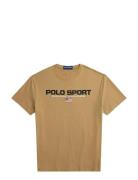 Classic Fit Polo Sport Jersey T-Shirt Brown Polo Ralph Lauren
