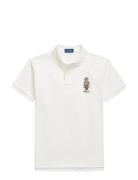 Custom Slim Fit Polo Bear Polo Shirt Cream Polo Ralph Lauren