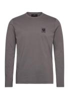 Belstaff Long Sleeved T-Shirt Silver Birch Grey Belstaff