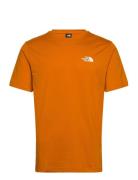 M S/S Simple Dome Tee Orange The North Face