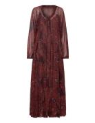 Paisley-Print Over D Dress Burgundy Mango