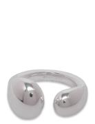 Bolded Drops Ring Silver Silver Syster P