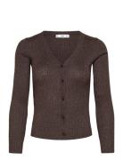 Ribbed Knitted Cardigan Brown Mango