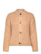 Chunky-Knit Cardigan With Jewel Buttons Beige Mango