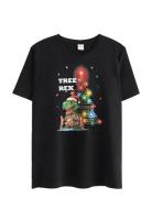 T Shirt Christmas Print Black Lindex