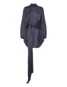 Satin Strap Tie Dress Grey ROTATE Birger Christensen