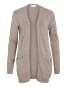 Viril Open L/S Knit Cardigan - Noos Beige Vila