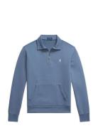 Loopback Fleece Quarter-Zip Sweatshirt Blue Polo Ralph Lauren