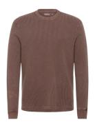 Long Sleeve Classic Waffle Tee Brown Abercrombie & Fitch