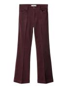 Corduroy Flared Jeans Burgundy Mango