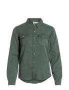 Vibista Denim Shirt-Noos Green Vila