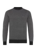 Pima Ctn Cash Herringb Crew Grey Tommy Hilfiger