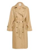 Slfavne Belt Trench Coat Beige Soaked In Luxury