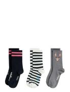 Bat 3-Pack Socks Black Mini Rodini