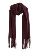 Scarf Big Fringe Solid Burgundy Lindex