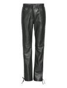 Laced Leather Pants Black ROTATE Birger Christensen