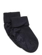Wool Socks - Anti-Slip Blue Melton