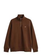 Reg Shield Half Zip Sweat Brown GANT