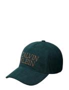 Corduroy Graphic 5 Panel Cap Green Calvin Klein
