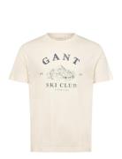 Graphic Ss T-Shirt Cream GANT