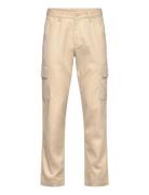 Cotton Lyocell Cargo Pants Cream Mango