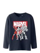 Nmmvodis Marvel Ls Top Mar Navy Name It