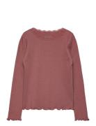 T-Shirt Ls Rib Pink Huttelihut