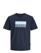 Jcofusion Dots Print Tee Ss Cn Sn Jnr Navy Jack & J S