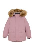 Parka W. Fake Fur Pink Color Kids
