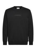 Logo Chest Print O-Neck Sweat Black Lindbergh