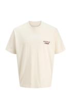 Jornorrebro Typo Tee Ss Crew Neck Noos Beige Jack & J S