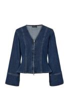 Pcflora Ls Denim Shirt Blue Pieces