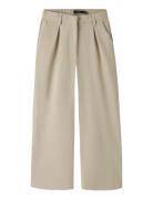 Nlfluis Nw Pleat Wide Pant Beige LMTD