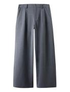 Nlfluis Nw Pleat Wide Pant Grey LMTD