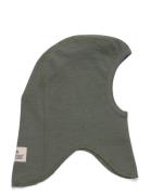 Balaclava Wool Rib Khaki Huttelihut