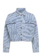Dante6-Spring Printed Denim Jacket Blue Dante6