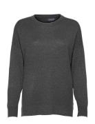 Valentina Merino/Viscose Blend Crew Neck Sweater Grey Lexington Clothi...