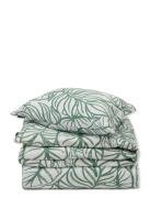 White/Green Printed Cotton Sateen Bed Set Patterned Lexington Home