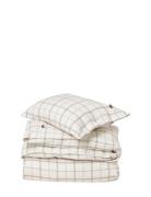 Checked Cotton Flannel Bed Set Cream Lexington Home