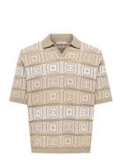 Onsbart Life Rlx 5 Ss Resort Knit Beige ONLY & SONS